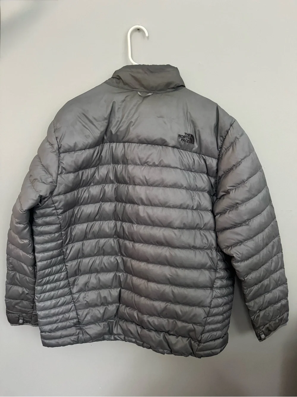 The North Face puffer layering
